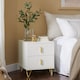 image 7 of SoBuy 2-Drawer Bedside Table, White, 15.75x15.75x18.50 inches, 22 kg - FBT115-Wx2