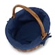 image 2 of Double Steamed Oval Shopping Basket with Lining Blue | Navy Blue | One Size