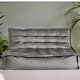 image 3 of icon Kota Velvet XL Bean Bag Sofa Grey Bean Bag Chair Grey | Grey