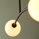 image 5 of Rovigo 4 Light Ceiling Semi Flush Textured Matt Black & Gloss Opal Glass