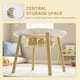 image 4 of AIYAPLAY Kids Table and Chairs Set with Storage Bag White