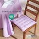 image 3 of Homescapes Seat Pad Luxury Cotton Indoor Outdoor Garden Dining Cushion Mauve | Purple | 40 x 40 cm | 1