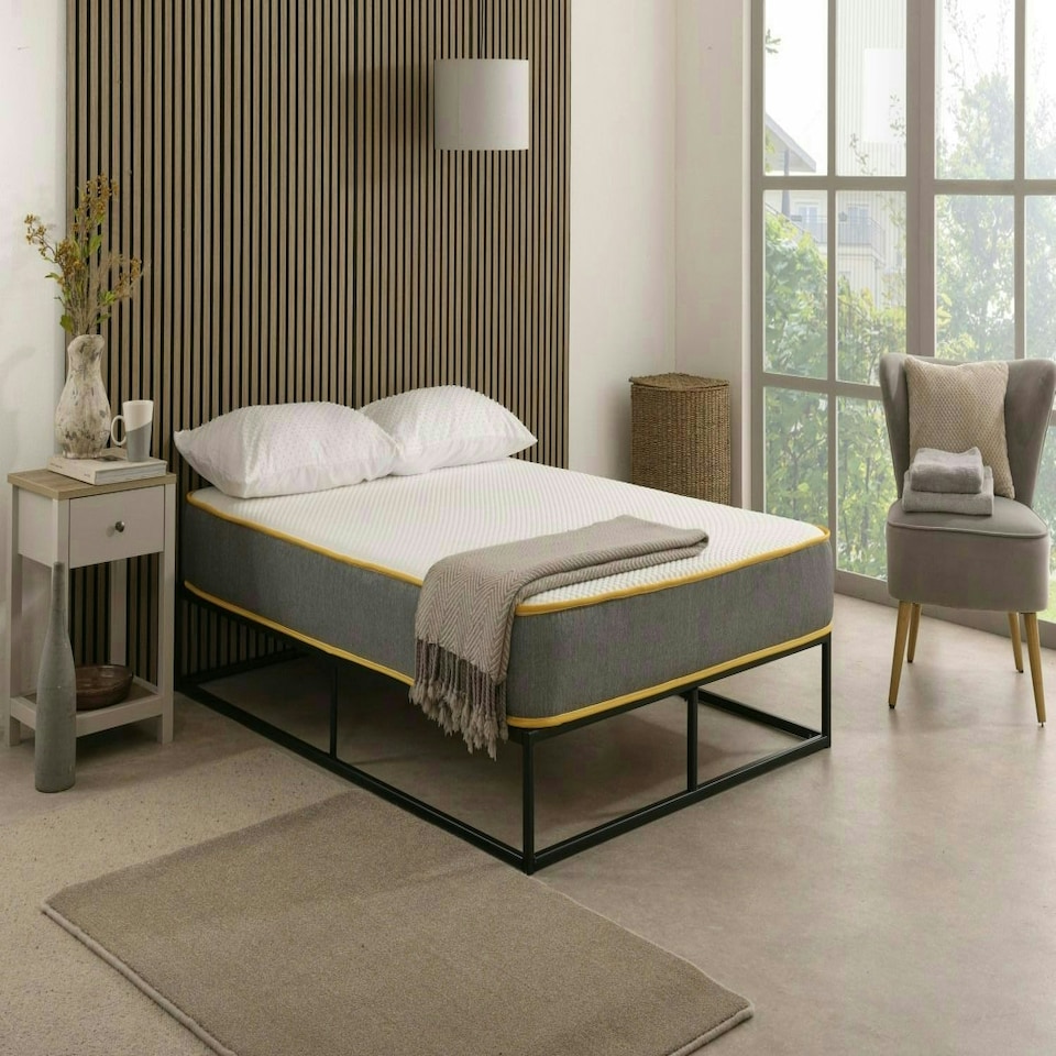 image 1 of The Saffron Comfort All Foam Mattress – 8" Deep Memory & Reflex Foam Grey | King