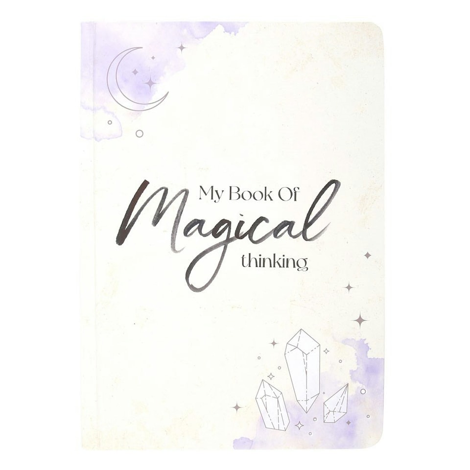 image 1 of Something Different My Book Of Magical Thinking A5 Notebook - White/Black/Purple - One Size