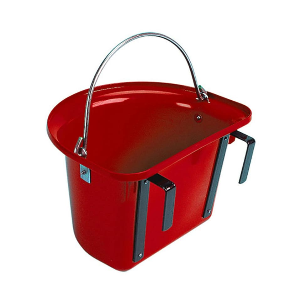 Stubbs Plastic Portable Manger/Grooming Bucket - Red - 15L