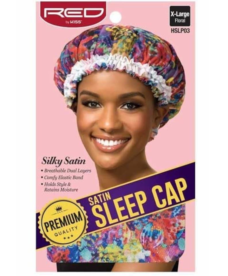 Red By Kiss Satin Sleep Cap Floral HSLP03