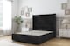 image 1 of Sloomy Camden Black Naples Divan Bed Base 2 Drawers Foot-End With 54 Inch Wingback Headboard & 12 Inch Matching Footboard | Black | Black | King | 1
