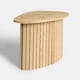 image 9 of OHS Ribbed Round Oval Home Living Room Modern Decor Coffee Side End Table Grey | Grey Marble