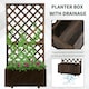 image 4 of Outsunny Flower Stand Plant Shelf Outdoor Pine with Trough Planter