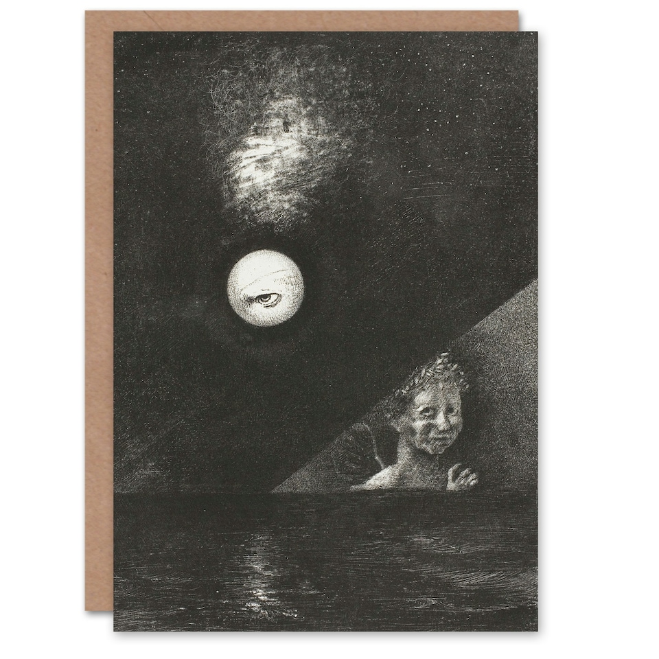 image 1 of Odilon Redon Art Card Angel of Certitude and Questioning Eye