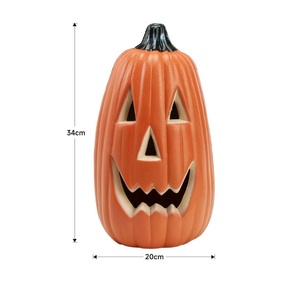 image 1 of Living and Home Halloween LED Pumpkin Lantern Battery Operated - 20*34cm