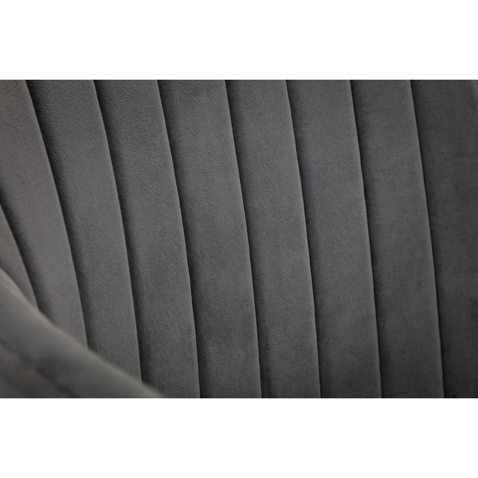 image 1 of Kahlo Velvet Swivel Office Chair- Grey/Black