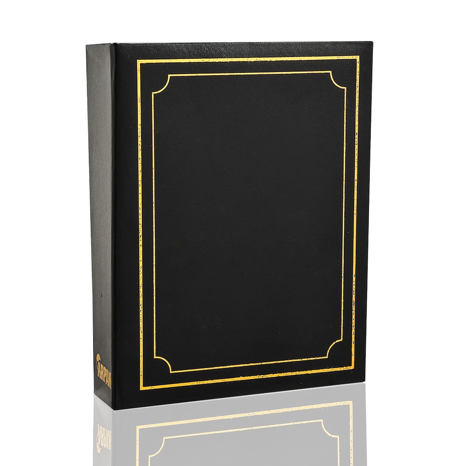 image 1 of ARPAN Photo Album 6x4 – Slip-In Photo Album Book | Holds 200 Photos, Family Album | 6x4 Photo Albums for Events, Travel & Memories | Black | Black | Holds 200 photos of size 6x4 inch/10x15 cm | 1