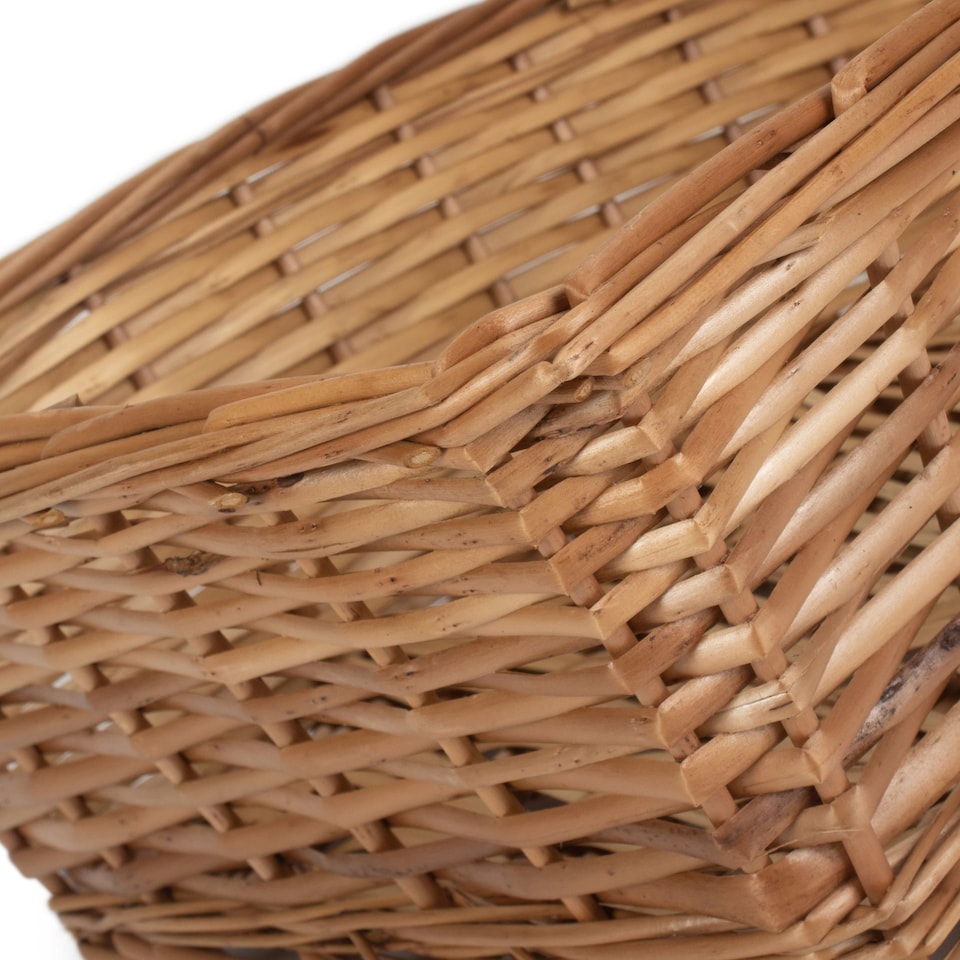 image 1 of Extra Large Tapered Split Willow Tray | Brown | Brown | X Large