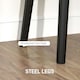 image 5 of HOMCOM End of Bed Bench w/ Thick Padding and Steel Legs for Entryway, Green