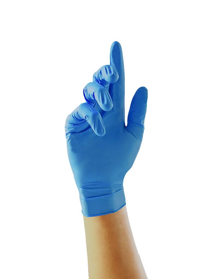 image 1 of Unigloves Unicare Blue Nitrile Gloves - Small (Box 100x)