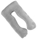 image 1 of Aamira Light Grey Pregnancy Maternity Pillow, 130x75x20cm U Shape Memory Foam | Grey | Grey | Standard | 1