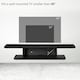 image 5 of HOMCOM Wall Mounted TV  Stand Entertainment Unit with Storage Shelf, Black