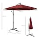image 5 of Outsunny 3m Garden Banana Parasol Cantilever Umbrella, Wine Red
