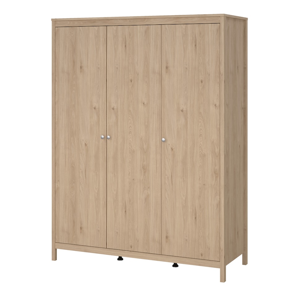 image 1 of Madrid Wardrobe with 3 Doors in Jackson Hickory Oak