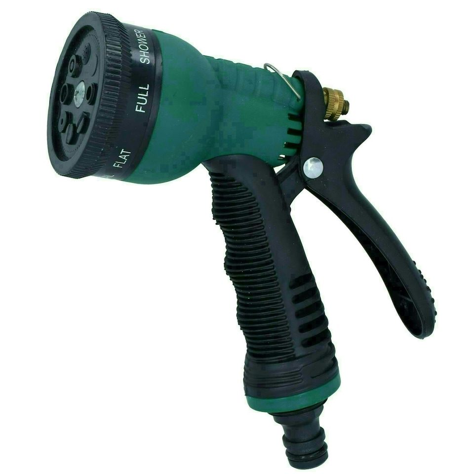 image 1 of Hose Pipe Watering Spray Gun / Nozzle 6 Function Rubber Non-Slip Grip GAR51