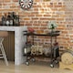 image 9 of COSTWAY 2-tier Kitchen Dining Storage Mobile Cart