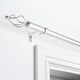 image 2 of OHS Curtain Pole Extendable 28mm Metal Finnials Twist End Rod Fittings | Silver