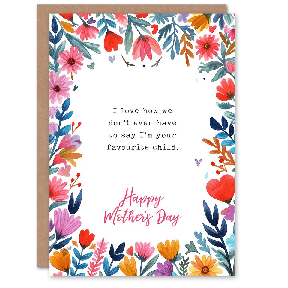 image 1 of Mothers Day Card Favourite Cheeky Fun Funny Mum Card
