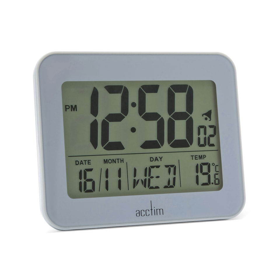 image 1 of Acctim Otto Superbrite® Digital Bedside Alarm Clock Grey