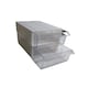 image 4 of White Stackable Plastic Storage Drawers L288xW182xH111mm with Removable Compartments