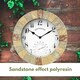 image 4 of Marco Paul 25cm Slate Stone Clock Cream