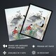 image 2 of Caring For The Chrysanthemums Vintage Japan Wall Art Print Gekko 24x32"