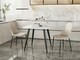 image 1 of Aspen White 80cm Square Dining Table with 2 Modern Plastic Duo Design Chairs - Compact Dining Set | White | Calico | 1