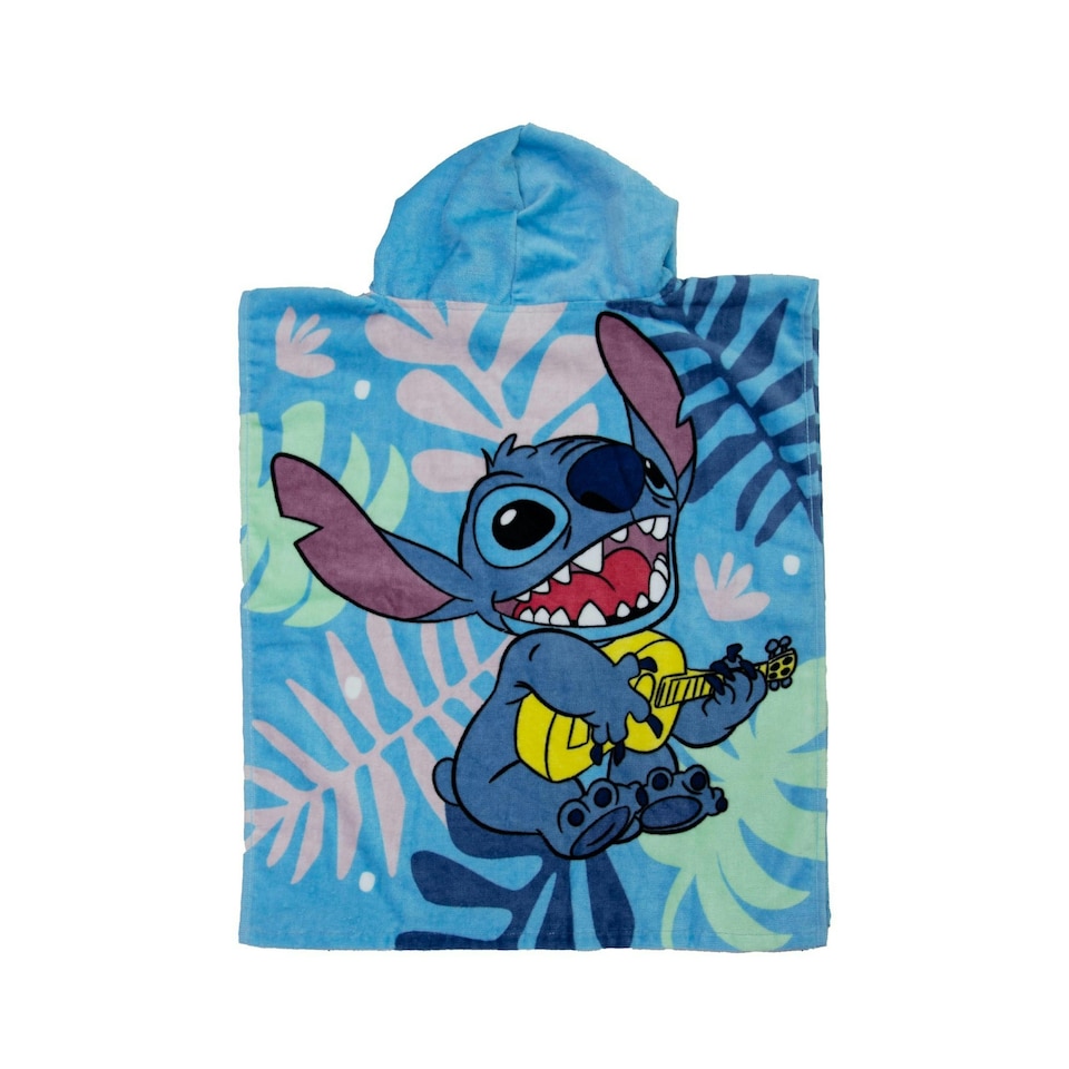 image 1 of Lilo & Stitch Paradise Hooded Towel - Blue/Yellow/Green - One Size Blue | One size
