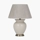 image 3 of Cream Ceramic Table Lamp With Pleat Empire Lampshade