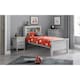 image 1 of New England Dove Grey Lacquer Bookcase Bed Frame - Single 3ft (90cm)