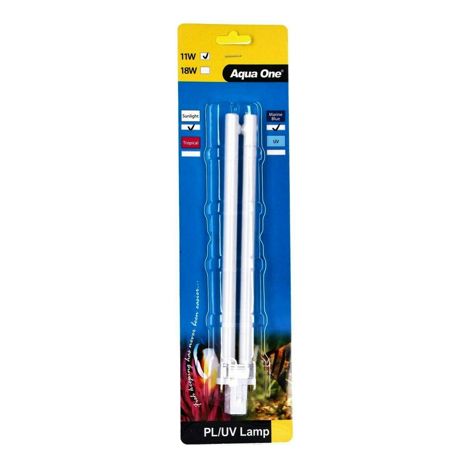 image 1 of Aqua One Mix Sunlight & Marine Blue PL CFL Light Bulb Lamp For Aquarium 9-36W Clear