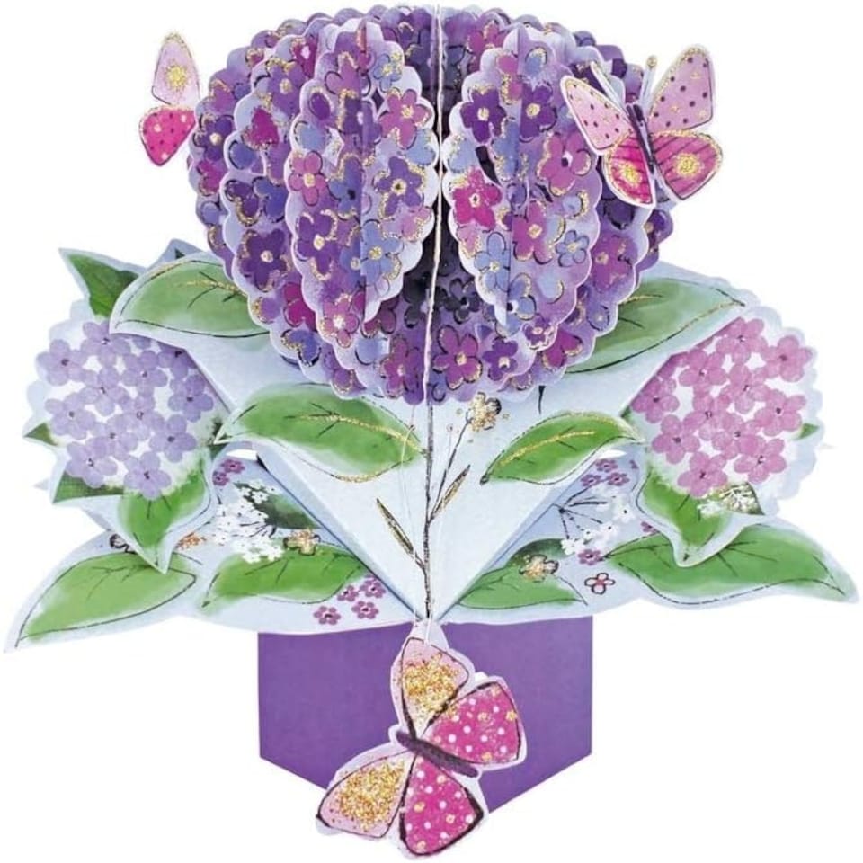 image 1 of Flowers & Butterflies 3D Pop-Up Greeting Card