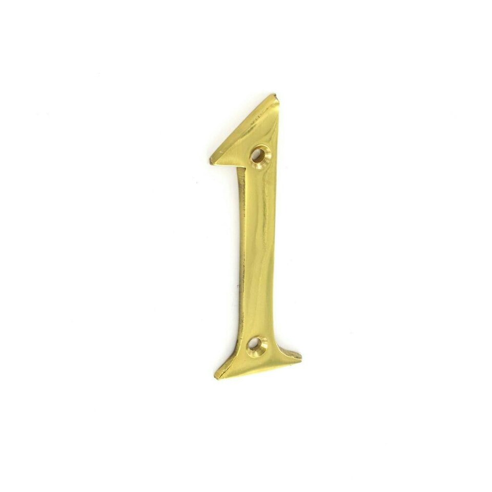 Securit Brass Numeral No 1 - Brass - 75mm
