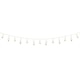image 1 of White Feathers with Gold Tips Hanging Garland Decoration 1.6m