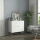 image 2 of HOMCOM Freestanding Storage Cabinet with Adjustable Shelves for Living Room