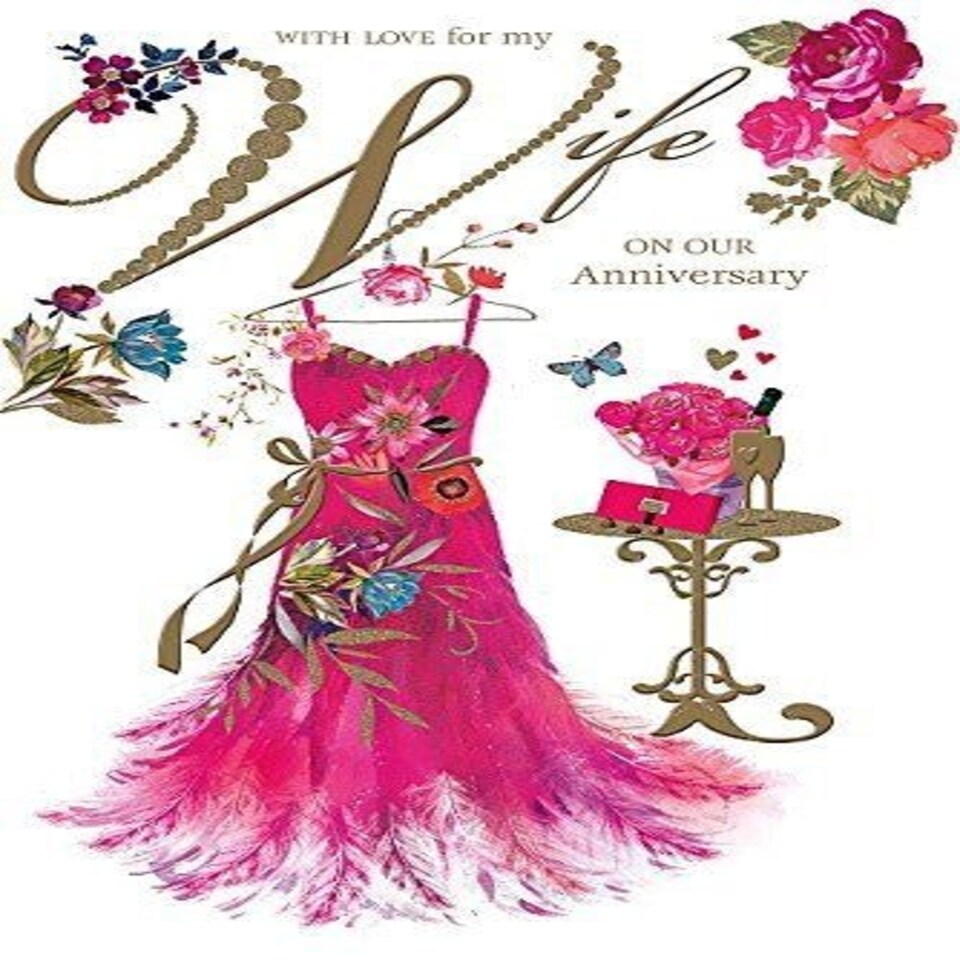 image 1 of Wishing Well Studios Greetings Card Anniversary Wife
