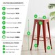 image 5 of Furniturebox 2x Colton 'Tolix' Style White Metal Bar Stools
