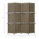 image 3 of HOMCOM 4-Panel Room Dividers with Shelves, Wave Fibre Freestanding Folding Privacy Screen Panels, Partition Wall Divider for Indoor Bedroom Office, 180 cm, Brown