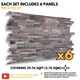 image 8 of NOVECRAFTO 3D Slim Stone Wall Panels – 6 PVC Sheets, Covers 2.76 sqm (29.76 sq ft), 96x48cm Each – Grey Slim Brick Effect Cladding, Moisture Resistant