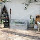 image 2 of Outsunny Raised Garden Bed Planter Box with Greenhouse, Large Window, Clear