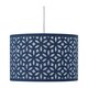 image 2 of Navy Blue Laser Cut 30cm Pendant Lightshade Blue