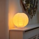 image 4 of Auraglow Rice Paper LED Table Lamps - Round | White