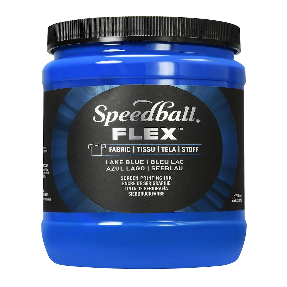 image 1 of Speedball Screen Printing Fabric Ink, Lake Blue, 32oz