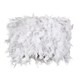 image 4 of Modern Designer Real Grey Feather Drum Lamp Shade with Inner Cotton Lining